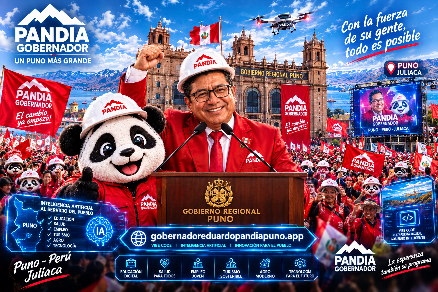 Eduardo Quispe Pandia, Gobernador Regional de Puno: Con la fuerza de su gente, todo es posible — Puno, Perú, Juliaca